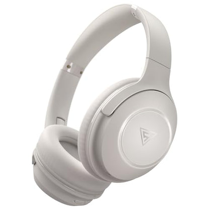 DOQAUS Bluetooth Headphones Over Ear, 70H Playtime,3 EQ Modes, with ENC Mic | HiFi Stereo Sound, Deep Bass, Soft Memory Foam Earpad, BT5.4, Headphone Wireless for Phone PC Travel Home Office, Light Grey - color: Light Gray