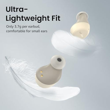 TOZO A1 Wireless Earbuds Bluetooth 5.3 Light Weight in Ear Headphones | IPX5 Waterproof, 2 Mics for AI Calls, Immersive Premium Sound Bass Ear buds with Charging Case, 32 Presets EQ via TOZO App - color: Light Khaki