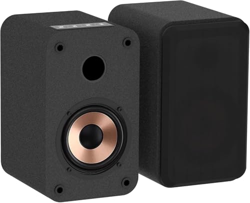 LONPOO Blueooth Computer Speakers for Desktop PC and Laptop, Plug-N-Play, 30W RMS Active Bookshelf Speaker with 3-Inch Full Range Speaker,Support USB Playback,Aux-in and 3.5mm Earphone Port