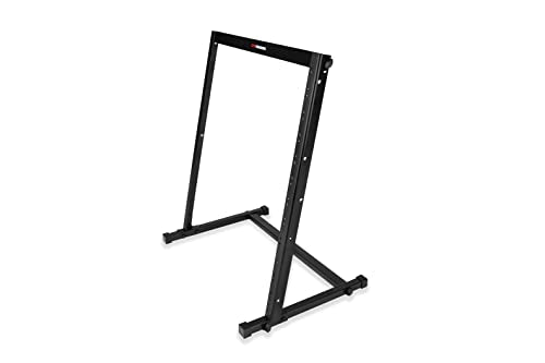 Gator Frameworks Angled Metal Desktop Rack Stand with Non-Slip Rubber Feet, 12U Rack Space (GFW-DESKTOPRK-12U) - size: 12 Rack Space