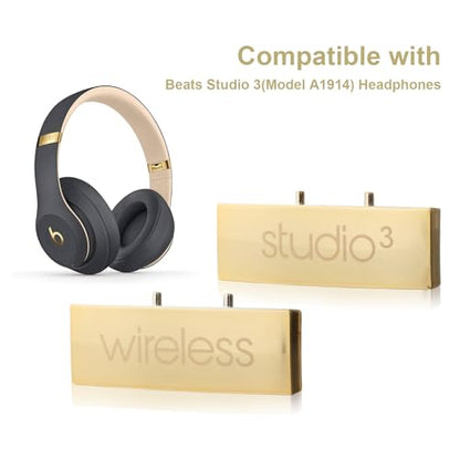 Studio 3 Hinge Headband Connector Replacement Metal Repair Parts Compatible with Beats Studio 3.0 Wireless Over-Ear Headphones Repair Kit (Gold) - color: Gold