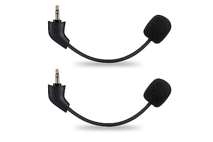 2 Pack Replacement Game Mic for Kingston HyperX Cloud, Cloud X and Cloud II 2nd Version Gaming Headset on PS4 PS5 Xbox One Nintendo Switch PC, 3.5mm Detachable Boom Microphone