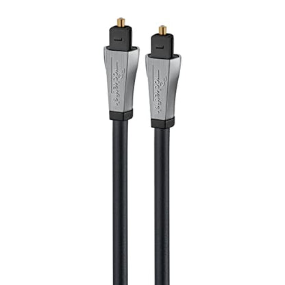 Rocketfish Toslink Optical Audio Cable - Fiber Optic Audio Cable for Home Theater & Sound System - Durable Cable Cord for Quality Audio - Black Optical Cable for TV & Soundbar - 4'