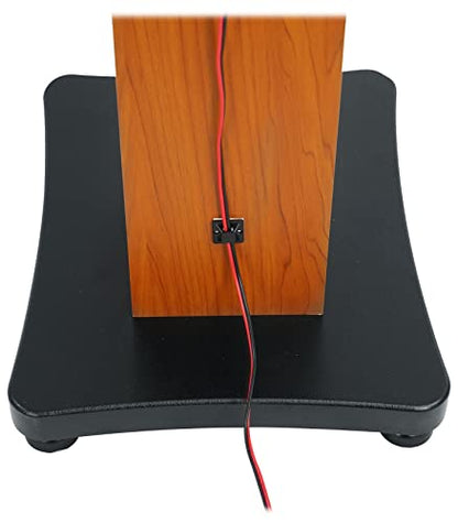 Rockville SS36C Classic Wood Grain 36" Solid Home Speaker Stands Pair | 100 Lbs Capacity, Solid MDF Wood, Not Hollow, Isolation Pads, Brass and Rubber Spikes, 2 Top Platform Sizes, Cable Management - color: Classic Wood-Grain