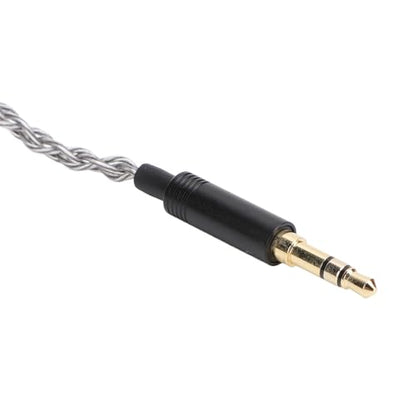 Premium 1 2m Silver Plated Copper Earphone Cable Replacement with 3 5mm to 2 Pin 0 78mm Connector for TFZ QDC UE ClearWiring Compatible in Ear Monitors