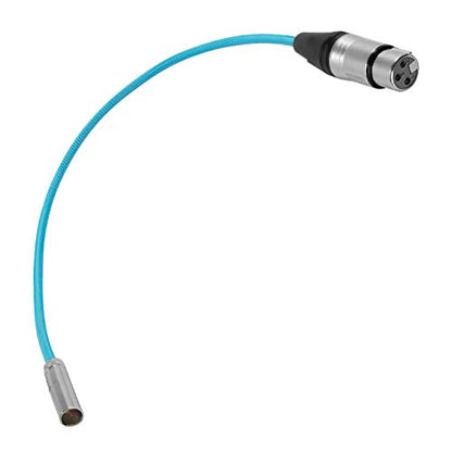 KONDOR BLUE | 16 Inch Mini XLR (TA3) 3-Pin Male to XLR Female Audio Cable | Braided On-Rig Mic Cable for Blackmagic Design Pocket Cinema Camera 4K 6K, for Canon EOS C70 | Blue - color: Blue