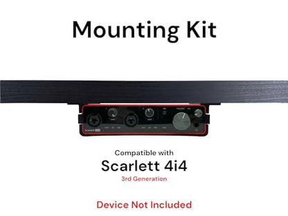 Desk Mount Kit for Focusrite Scarlett 4i4 (3rd Gen) - Under Desk Mount Brackets with Reversible Clips - Secure Mounting Accessories