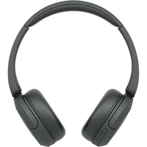 Sony WH-CH520 컴팩트 이지 휴대용 무선 온이어 헤드폰 (블랙) | 최대 50시간, 블루투스, 빠른 충전