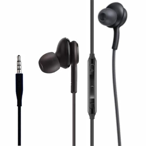 2022 in-Ear Headphones Wired Earbuds Stereo Headphones for Samsung Galaxy S10, S10E, S10+, S8, S8+, S9, S9+, Note 9- Designed 3.5 mm Jack with Microphone and Volume Buttons (Black) - style: 2022 in-Ear Headphones 3.5mm