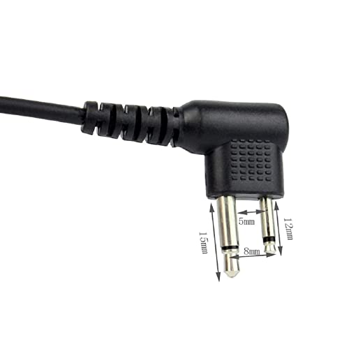 Retevis Acoustic Tube Walkie Talkie Earpiece with Mic, 2 Pin(5 Pack) | Compatible with Motorola CP100/CP100D/CP185/CP200/CP200D/ GP300/GP2000/BRP40/DLR1060 Walkie-talkies, Two Way Radio Earpiece
