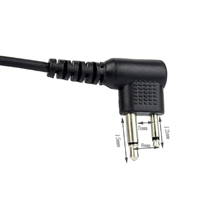 Retevis Acoustic Tube Walkie Talkie Earpiece with Mic, 2 Pin(5 Pack) | Compatible with Motorola CP100/CP100D/CP185/CP200/CP200D/ GP300/GP2000/BRP40/DLR1060 Walkie-talkies, Two Way Radio Earpiece