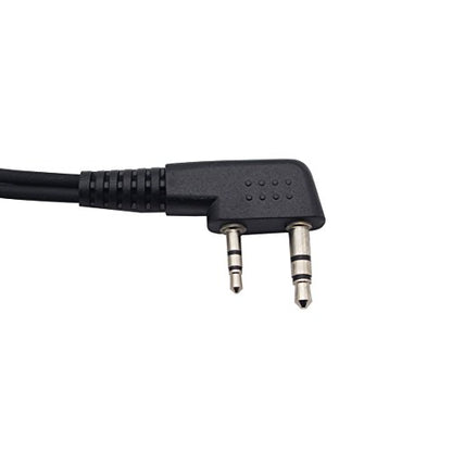 2Pcs 2-Pin Covert Surveillance Acoustic Tube Earpiece MIC is Compatible with Kenwood QUANSHENG TYT BAOFENG UV5R 666s 888S Retevis H-777 2 Way Radio Walkie Talkies
