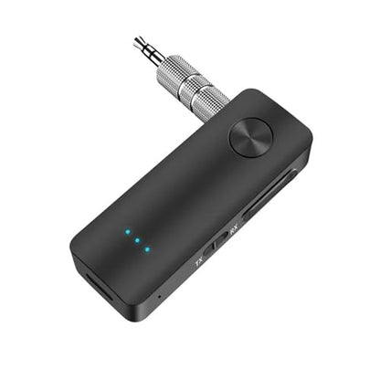 Bluetooth 5.3 Transmitter Receiver for TV to BT Headphone, Low Latency, HiFi 3.5mm AUX Bluetooth Car Adapter, Mini Poratble Wireless Audio Receiver for TV/PC,Car Home Stereo, Airplane, Boat, Gym