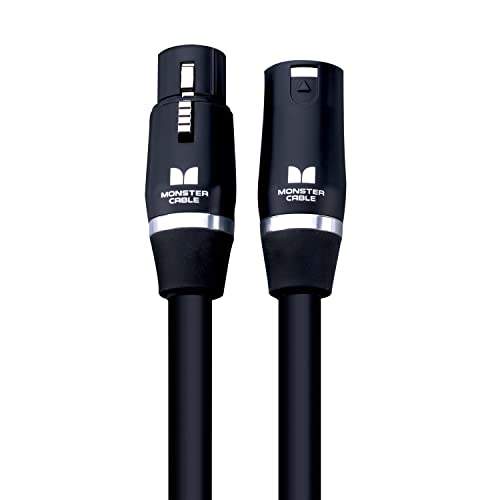 Monster Cable Prolink Studio Pro 2000 XLR Microphone Cable, 100 Foot Balanced Mic Cable, Gold XLR Male to Female Connectors, Multi-Gauge Wire Network Studio Cable