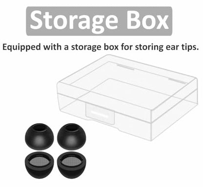 Galaxy Buds 3 Pro Memory Foam Tips Earbud, 2 Pairs Replacement Comfortable No Silicone Pain Noise Isolation Earbuds Compatible with Samsung Galaxy Buds 3 Pro/Galaxy Buds 4 Pro - Black M