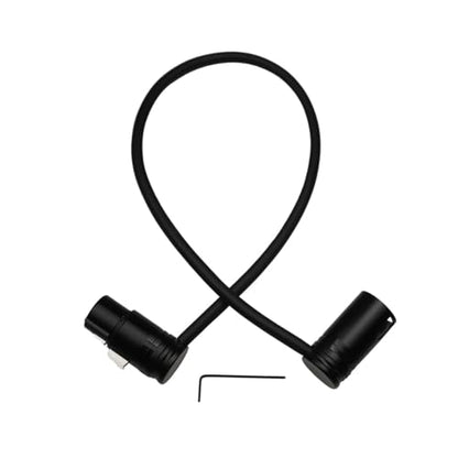 1.3FT XLR Male to XLR Female Mic Cable - Adjustable Angle, Low Profile, 3 Pin Balanced Shielded Mic Cord