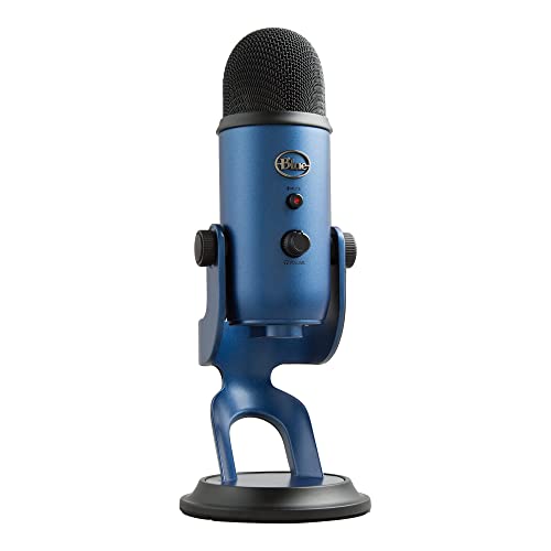 Logitech Creators Blue Yeti USB Microphone for PC, Mac, Gaming, Streaming, Podcasting, Studio and Computer Condenser Mic with Blue VO!CE Effects, 4 Pickup Patterns, Plug and Play - Midnight Blue | Mac, Gaming, Streaming, Podcasting, Studio and Computer Co