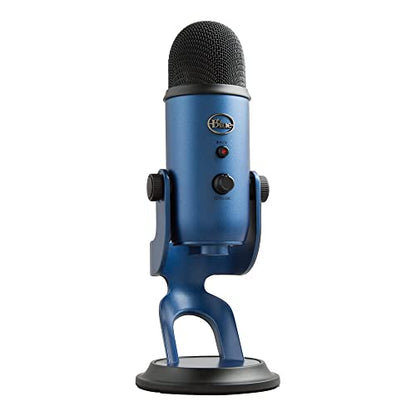 Logitech Creators Blue Yeti USB Microphone for PC, Mac, Gaming, Streaming, Podcasting, Studio and Computer Condenser Mic with Blue VO!CE Effects, 4 Pickup Patterns, Plug and Play - Midnight Blue | Mac, Gaming, Streaming, Podcasting, Studio and Computer Co