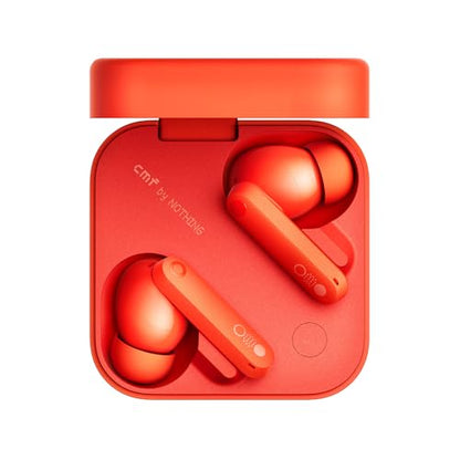 CMF Buds Pro 2 Wireless Earbuds with Smart Dial, 50dB Hybrid Noise Cancelling Earbuds Wireless Bluetooth 5.3, 11mm Bass with LDAC, 6 Hi-Res Audio Mics, 43H Playtime, Fast Charging Case, Orange - color: Orange