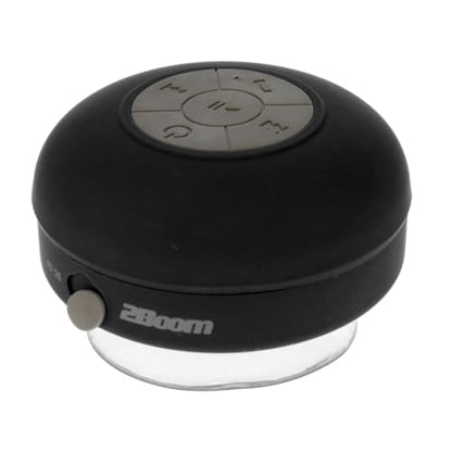 2BOOM Aqua Jam Portable Bluetooth Wireless Water Resistant Shower Speaker with Suction Cup Black
