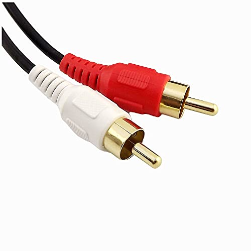 C&E CNE454776 3.5mm Stereo Male to Dual RCA Male (Right and Left) RCA Audio Cable, 50 Foot - 2-Pack - size: 50 Foot, style: 2-Pack
