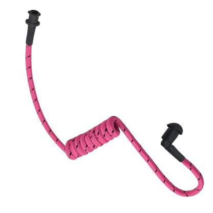 Replacement Braided Nylon Surveillance Acoustic Coil Tube for Radio Earpiece Moisture Resistant Fiber Mesh Colorful Accessories (Rosered-2) - color: RoseRed-2