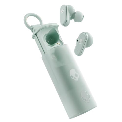 Skullcandy Dime Evo Wireless Earbuds with Clip-Anywhere Case - Preppy Sage | In-Ear Fit, Noise Isolating, 36 Hours Battery, Microphone for iPhone Android, Easy Clip-On Design, Travel, Commuting - color: Preppy Sage