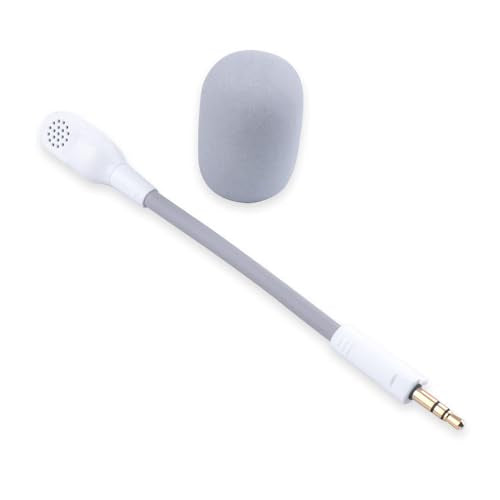 HUYUN Barracuda X Mic Replacement for Razer Barracuda X Wireless Gaming Headphone,3.5mm Detachable Gaming Microphone Boom (White) - color: white