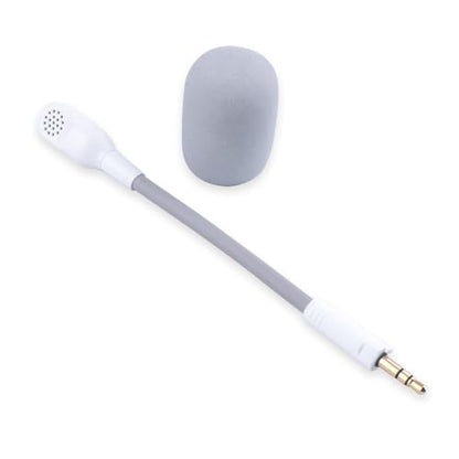 HUYUN Barracuda X Mic Replacement for Razer Barracuda X Wireless Gaming Headphone,3.5mm Detachable Gaming Microphone Boom (White) - color: white