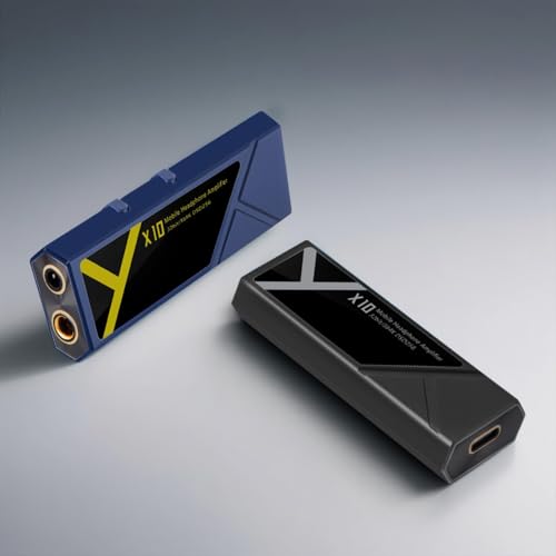 Surfans X10 Portable DAC Headphone Amplifier, USB-C DAC Dongle with 3.5mm & 4.4mm Balanced Outputs, Up to 522mW, ES9028Q2M Hi-Res Audio Adapter for IEMs/Headphones, iPhone/Android,PC/Mac - color: Black