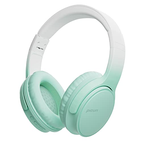 Wireless Headphones, Bluetooth Over Ear Headsets with Microphone, Hi-Fi Audio, 60H Playtime, Touch Control, Foldable Lightweight, On-Ear Headphones for Girls Women, Travel, Work, - color: Mint Green