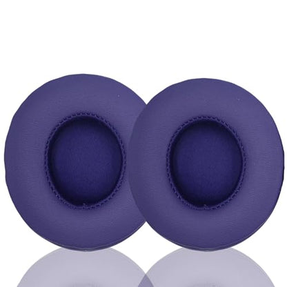 Headphone Replacement Ear Pad Cover Compatible with Beats by Dre Solo3 Solo2 Wired Wireless Headphones Protein Leather Memory Foam Headphone Cushion Ear Muffs-Violet - color: violet