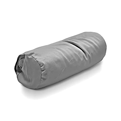 Cotton Neck Roll Pillowcase - Hypoallergenic and Smooth Natural Fabric Pillow Protector - Soft and Breathable Sateen Weave Pillow Cover with Enclosed Sleeve Design - Made in USA - Gray, 4" x 12" - color: Gray (Sateen Weave), size: 4" x 12"