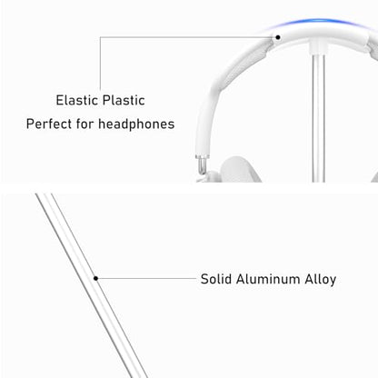 Headphone Stand for Desk - Headset Stand (White) | headphone holder with Aluminum Hanger, headphone holder for AirPods Max, Sony, Bose, Beats and More - color: White