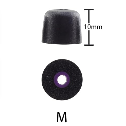 Replacement Memory Foam Ear Tips for Shure SE215 PRO SE215, M | Compatible with Shure SE112 SE315 SE425 SE535 SE846 Aonic4 Aonic5 Earphones, Ultimate Comfort, 3 Pairs (Black) - size: Medium