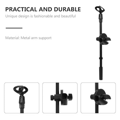 TOYANDONA Metal Mic Boom Arm with Clamp 350mm 360-degree Rotating Mic Suspension Boom Scissor Arm for Recording and Live Streaming Microphone Accessories