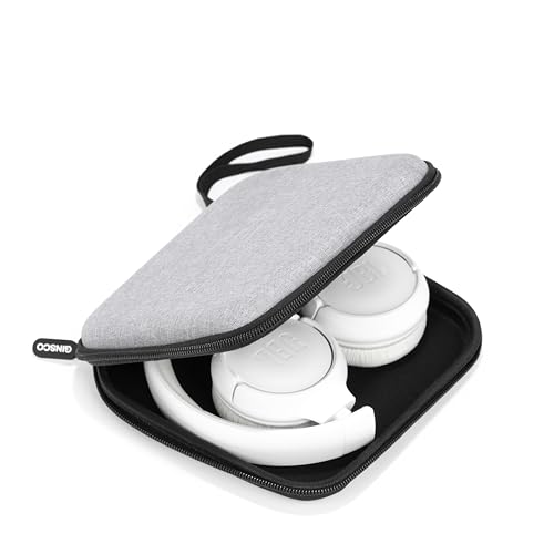 Ginsco Ultra-Slim Case Compatible with JBL Tune 510BT Bluetooth Headphones, with JBL Tune 520BT/670NC Live 460NC, Wireless On-Ear Headphones, Travel Carrying Headphone Case (Grey) - color: Grey