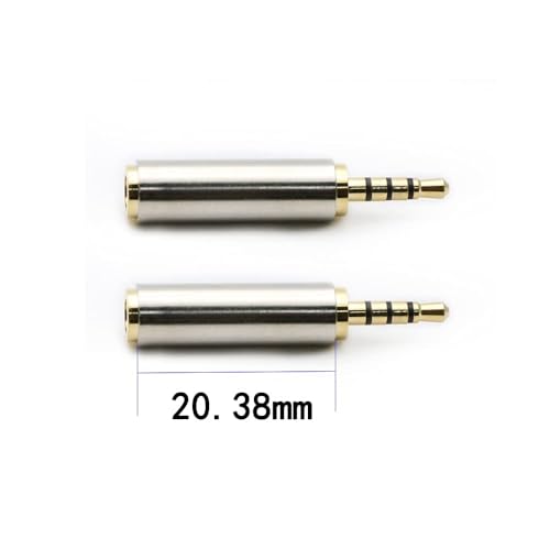 3.5mm Female to 2.5mm Male Audio Adapter Converter Headphone 2.5mm to 3.5mm 3 Ring Jack Stereo or Mono 2 Pack - color: 2 Pack Audio Adapter