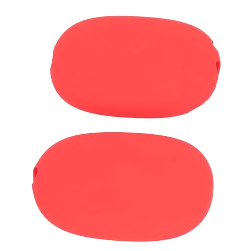 Headphone Protective Cover Kit for iOS Over Ear Headset, Silicone Headband Pad Beam Cushion Earpad Ear Cup Covers Set, Replacement Protector with Precise Openings, Washable (Red) - color: Red
