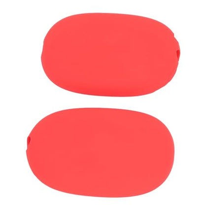 Headphone Protective Cover Kit for iOS Over Ear Headset, Silicone Headband Pad Beam Cushion Earpad Ear Cup Covers Set, Replacement Protector with Precise Openings, Washable (Red) - color: Red