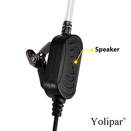 Earpiece Surveillance Kit Compatible with BaoFeng, BTECH, Kenwood Walkie Talkie with PTT Mic Headset Accessories (Acoustic Tube) - style: Acoustic Tube