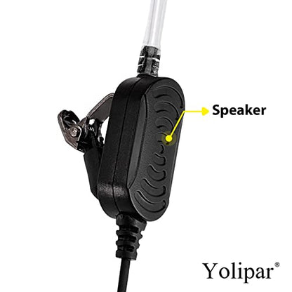 Earpiece Surveillance Kit Compatible with BaoFeng, BTECH, Kenwood Walkie Talkie with PTT Mic Headset Accessories (Acoustic Tube) - style: Acoustic Tube