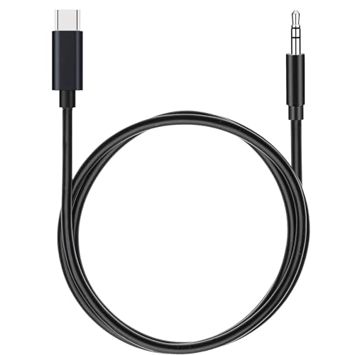 USB C to 3.5mm Audio Aux Jack Cable,3.3 ft, aux Cord for iPhone,Type C to 3.5mm Aux Headphone Stereo Cord Car Cable for iPhone 16/16 Pro, Samsung Galaxy S25 and Other iOS and Android Devices(Black) - color: Black, style: USB C to 3.5mm