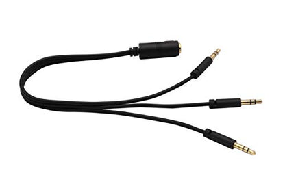 zdyCGTim 3.5mm Audio Y Splitter Headphone Cable 3.5mm 1/8" inch Female to 3 3.5mm 1/8" inch Male Headset Mic & Stereo Audio Y Splitter Cable for Smartphone to Soundbox Adapter(30 CM/12 inch) (3-Pole) - color: 3-Pole