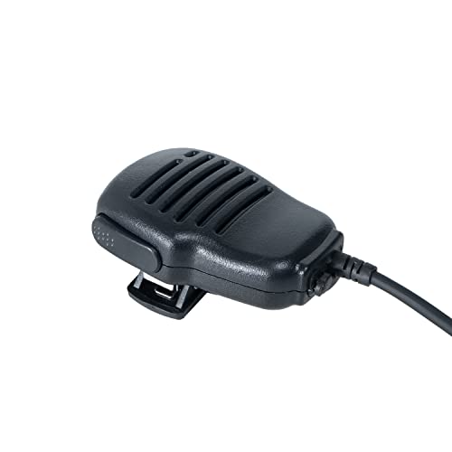Caroo Handheld Speaker Mic 1 Pin 2.5mm Shoulder Microphone with Reinforced Cable Compatible with Cobra Walkie Talkie Two Way Radio Accessories