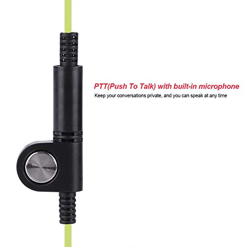 Cuifati Walkie Talkie Earpiece with Mic, 2Pin 2.5mm&3.5mm Single Wire Headphone Universal Walkie Talkie Headset Suitable for K Head 2pin walkie Talkie Radio, Two Way Radio Earpiece with PTT
