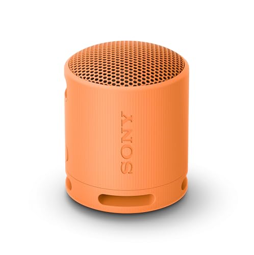Sony SRS-XB100 Wireless Bluetooth Portable Lightweight Speaker, Orange | 16 Hr Battery, Super-Compact Travel Speaker, IP67 Waterproof & Dustproof Shower Speaker, Versatile Strap, Hands-free Calling - color: Orange