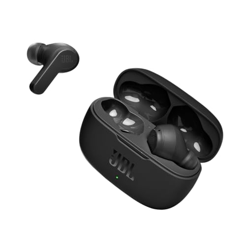 JBL Vibe 200TWS - True Wireless Earbuds - Black | JBL Deep Bass Sound, 20 hours of combined playback, Either ear, or both, Calls and voice assistant with touch control - color: Black