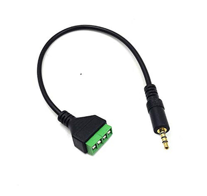 Gold Plated 3.5mm (1/8") 4 Pole TRRS Stereo Audio Balanced Male Jack to AV 4 Pin Screw Video Balun Terminal Adapter Connector Cable 30cm/1FT (3.5mm M/4pin) - color: 3.5mm M/4pin