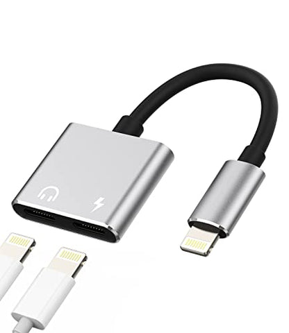 Iphone Dual Lightning Headphone Splitter 2in1 Audio Charge Adapter Dongle Jack Adaptador Para Apple MFI Certified Charging Earphone AUX Cable Connector for 14 13 12 11 Pro Max Mini 7 8 Plus X Xr Xs Se